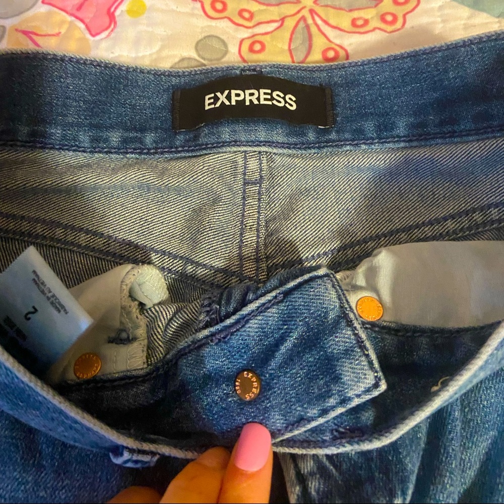 Express High Waisted Wide Leg Crop Jeans